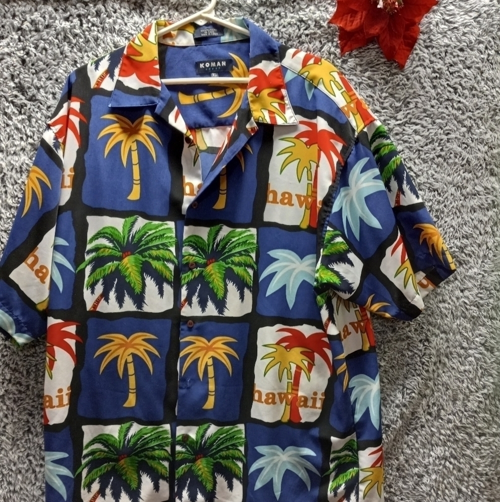 Vintage Koman  Sport Button Down Casual Shirt Mens SZ  XL Hawaii Style